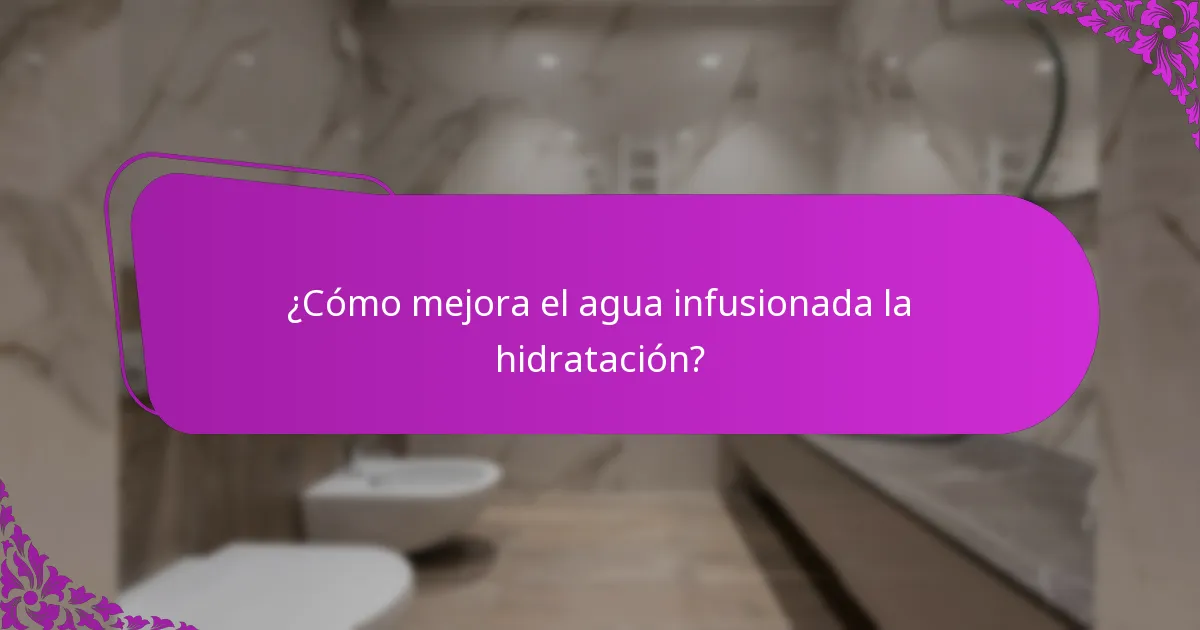 ¿Cómo mejora el agua infusionada la hidratación?